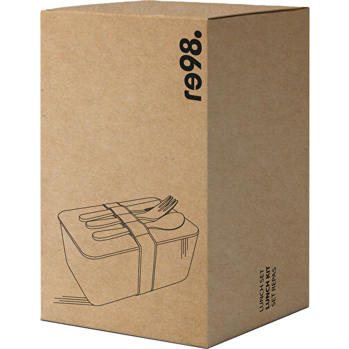 Lunchbox RE98-BAMBUGUSTO , grau / schwarz / braun, Bambus, Silikon, Kunststoff, 17,90cm x 9,70cm x 12,00cm (Länge x Höhe x Breite), Bild 2