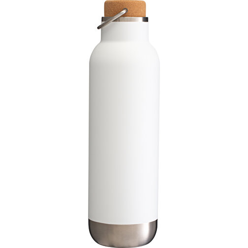 Thermotrinkflasche RETUMBLER-ORTADO 750 , weiss / braun, Kork, recycelter Edelstahl, recyceltes Polypropylen, Silikon, 26,80cm x 7,70cm x 7,70cm (Länge x Höhe x Breite), Bild 4