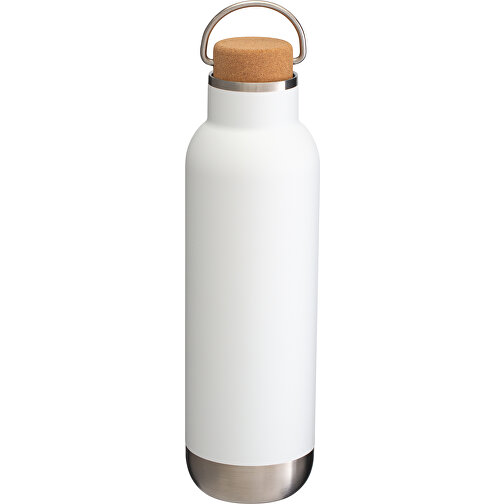 Thermotrinkflasche RETUMBLER-ORTADO 750 , weiß / braun, Kork, recycelter Edelstahl, recyceltes Polypropylen, Silikon, 26,80cm x 7,70cm x 7,70cm (Länge x Höhe x Breite), Bild 6