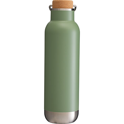 Thermotrinkflasche RETUMBLER-ORTADO 750 , grün / braun, Kork, recycelter Edelstahl, recyceltes Polypropylen, Silikon, 26,80cm x 7,70cm x 7,70cm (Länge x Höhe x Breite), Bild 3