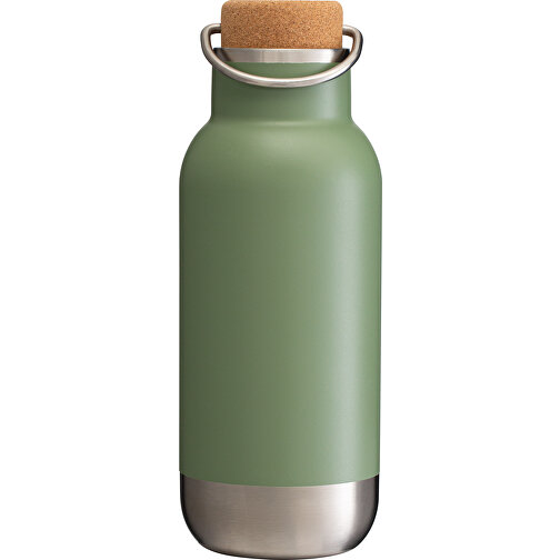 Thermotrinkflasche RETUMBLER-ORTADO 500 , grün / braun / silber, Kork, recycelter Edelstahl, recyceltes Polypropylen, Silikon, 20,40cm x 7,53cm x 7,53cm (Länge x Höhe x Breite), Bild 1