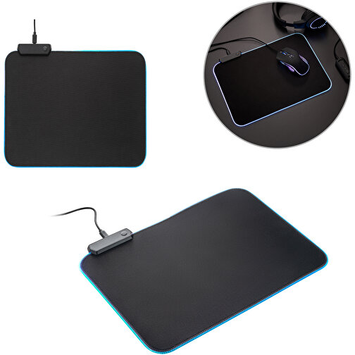 THORNE MOUSEPAD RGB. Mauspad Mit Anti-rutsch Boden , schwarz, Polyester, , Bild 2