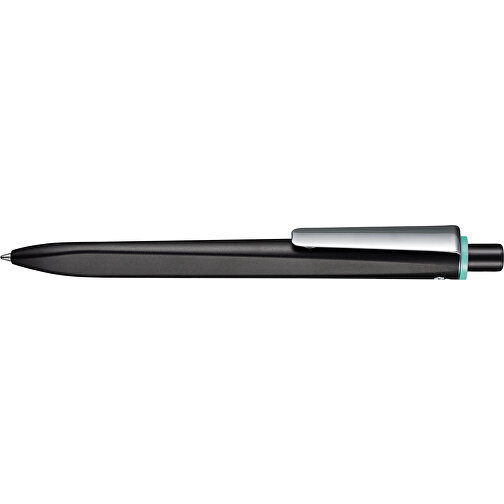 Kugelschreiber RIDGE SCHWARZ RECYCLED  M , Ritter-Pen, schwarz recycled/türkis recycled, ABS u. Metall, 141,00cm (Länge), Bild 3
