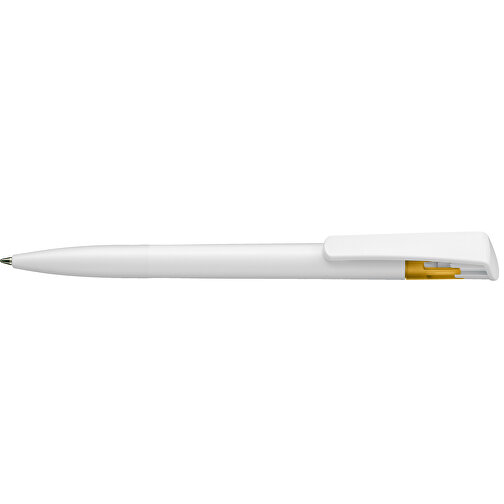 Kugelschreiber All-Star SF , Ritter-Pen, weiß/mango-gelb, ABS-Kunststoff, 14,70cm (Länge), Bild 3