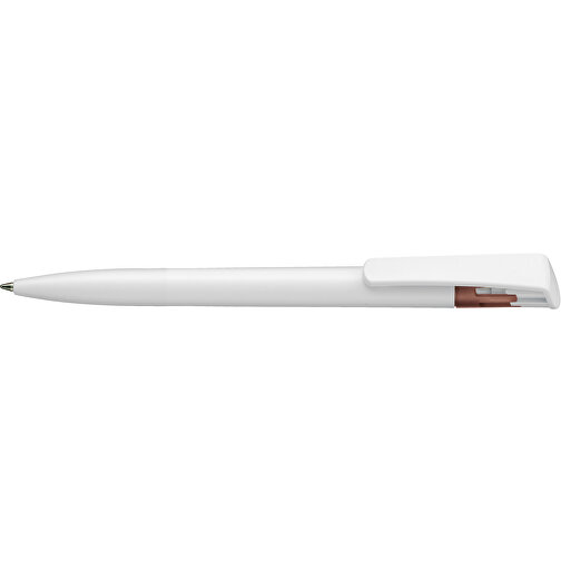 Kugelschreiber All-Star SF , Ritter-Pen, weiß/mocca, ABS-Kunststoff, 14,70cm (Länge), Bild 3