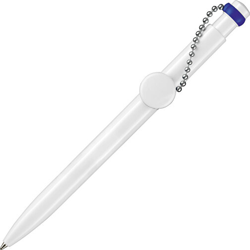 Kugelschreiber PIN PEN , Ritter-Pen, weiß/nacht-blau, ABS-Kunststoff, 14,50cm (Länge), Bild 2