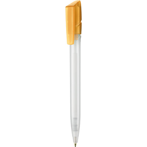 Kugelschreiber TWISTER FROZEN , Ritter-Pen, frost-weiß /mango-gelb, ABS-Kunststoff, 14,50cm (Länge), Bild 1