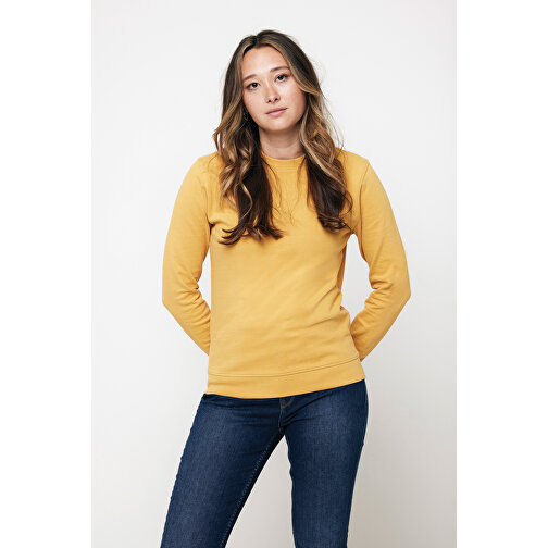 Iqoniq Zion Rundhals-Sweater Aus Recycelter Baumwolle , ochre yellow, 50% recycelte und 50% biologische Baumwolle, XL, 76,00cm x 1,00cm (Länge x Höhe), Bild 9