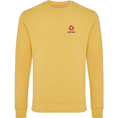 Iqoniq Zion Rundhals-Sweater Aus Recycelter Baumwolle , ochre yellow, 50% recycelte und 50% biologische Baumwolle, M, 72,00cm x 1,00cm (Länge x Höhe), Bild 13