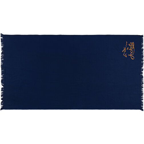 UKIYO Keiko AWARE™ Hamamtuch 100x180cm , navy blau, Baumwolle - recycelt, 180,00cm x 1,00cm (Länge x Höhe), Bild 3