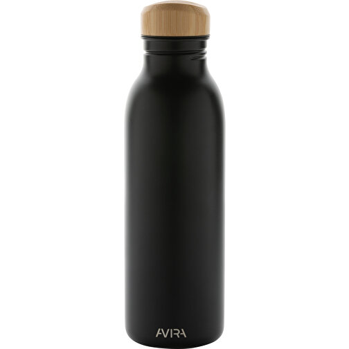 Avira Alcor 600ml Wasserflasche Aus RCS Rec. Stainless-Steel , schwarz, Rostfreier Stahl - recycelt, 22,50cm (Höhe), Bild 2