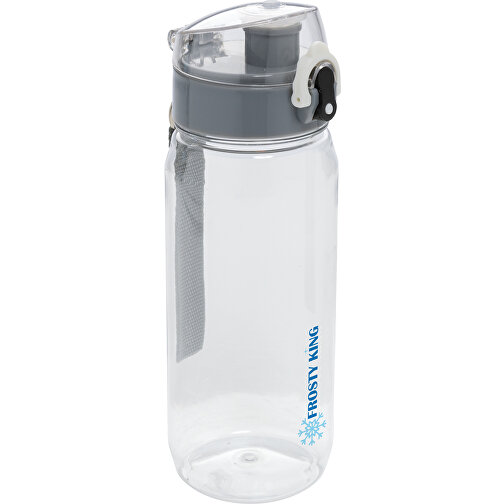 Yide RCS  RPET Verschließbare Wasserflasche 600ml , transparent, PET - recycelt, 21,40cm (Höhe), Bild 6