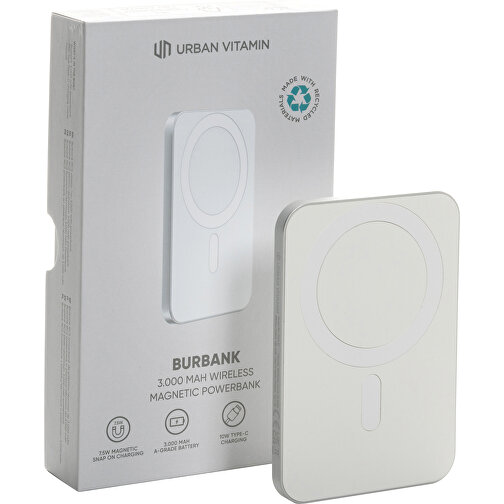 Urban Vitamin Burbank 3000mAh powerbank tillverkad av RCS-plast/aluminium, Bild 17