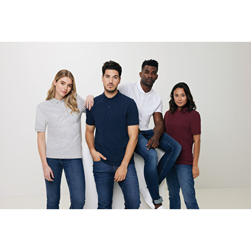 Iqoniq Yosemite Piqué-Poloshirt Aus Recycelter Baumwolle , weiss, 50% recycelte und 50% biologische Baumwolle, 5XL, 82,50cm x 0,50cm (Länge x Höhe), Bild 6