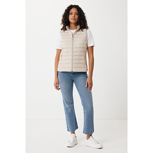 Iqoniq Meru Damen Bodywarmer Aus Recyceltem Polyester , beige, 100% recyceltes Polyester, M, 62,00cm x 0,50cm (Länge x Höhe), Bild 4