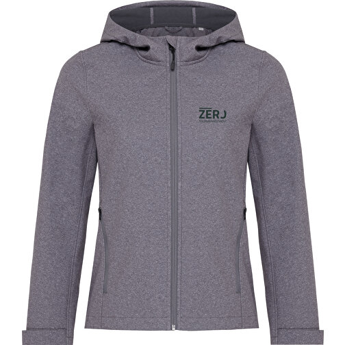 Iqoniq Makalu Damen Softshelljacke Aus Recyceltem Polyester , vulcano heather grey, 91% recyceltes Polyester, 7% recyceltes TPU, 2% Elastan, XS, 62,00cm x 2,50cm (Länge x Höhe), Bild 12