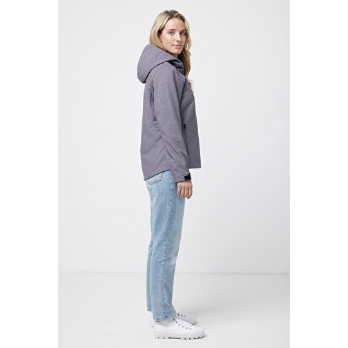 Iqoniq Makalu Damen Softshelljacke Aus Recyceltem Polyester , vulcano heather grey, 91% recyceltes Polyester, 7% recyceltes TPU, 2% Elastan, M, 66,00cm x 2,50cm (Länge x Höhe), Bild 7