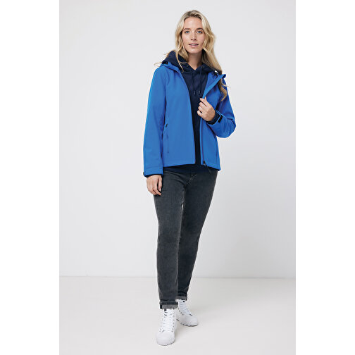 Iqoniq Makalu Damen Softshelljacke Aus Recyceltem Polyester , Königsblau, 91% recyceltes Polyester, 7% recyceltes TPU, 2% Elastan, XXL, 72,00cm x 3,00cm (Länge x Höhe), Bild 5