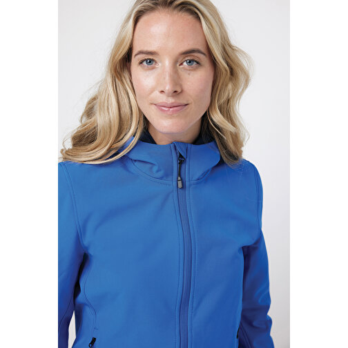 Iqoniq Makalu Damen Softshelljacke Aus Recyceltem Polyester , Königsblau, 91% recyceltes Polyester, 7% recyceltes TPU, 2% Elastan, S, 64,00cm x 2,50cm (Länge x Höhe), Bild 8