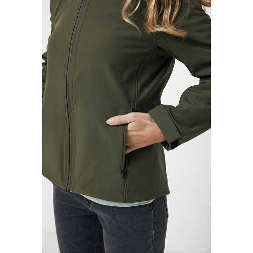 Iqoniq Makalu Damen Softshelljacke Aus Recyceltem Polyester , khaki, 91% recyceltes Polyester, 7% recyceltes TPU, 2% Elastan, XXS, 56,00cm x 2,50cm (Länge x Höhe), Bild 9