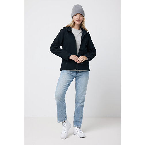 Iqoniq Makalu Damen Softshelljacke Aus Recyceltem Polyester , schwarz, 91% recyceltes Polyester, 7% recyceltes TPU, 2% Elastan, XXL, 72,00cm x 3,00cm (Länge x Höhe), Bild 5