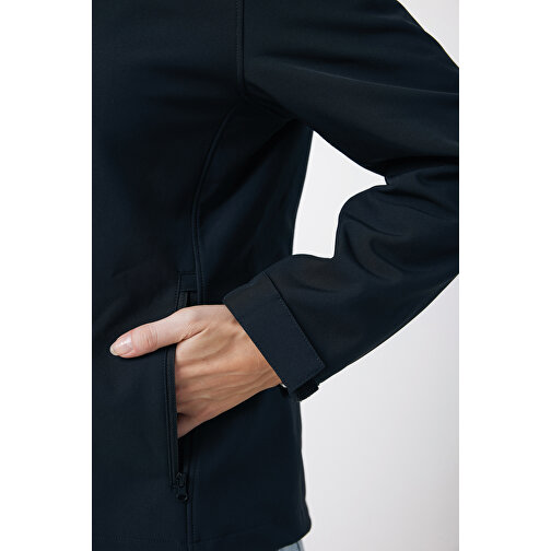 Iqoniq Makalu Damen Softshelljacke Aus Recyceltem Polyester , schwarz, 91% recyceltes Polyester, 7% recyceltes TPU, 2% Elastan, M, 66,00cm x 2,50cm (Länge x Höhe), Bild 10