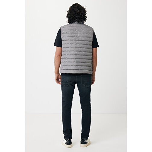 Iqoniq Meru Herren Bodywarmer Aus Recyceltem Polyester , Silbergrau, 100% recyceltes Polyester, XXXL, 77,00cm x 0,50cm (Länge x Höhe), Bild 5