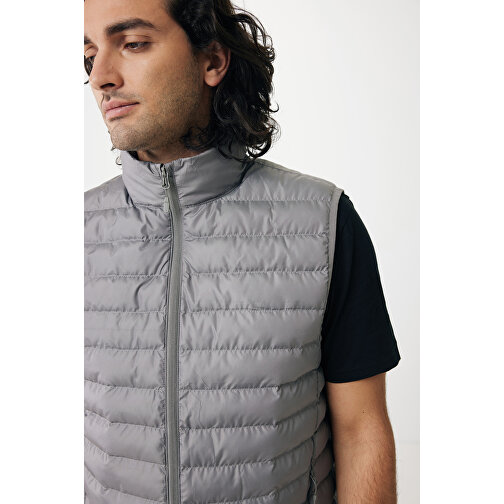 Iqoniq Meru Herren Bodywarmer Aus Recyceltem Polyester , Silbergrau, 100% recyceltes Polyester, XXXL, 77,00cm x 0,50cm (Länge x Höhe), Bild 7