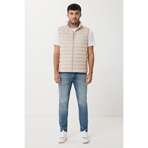 Iqoniq Meru Herren Bodywarmer Aus Recyceltem Polyester , beige, 100% recyceltes Polyester, XXL, 75,00cm x 0,50cm (Länge x Höhe), Bild 5