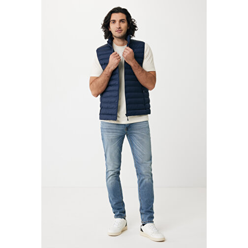 Iqoniq Meru Herren Bodywarmer Aus Recyceltem Polyester , navy blau, 100% recyceltes Polyester, 4XL, 79,00cm x 0,50cm (Länge x Höhe), Bild 3