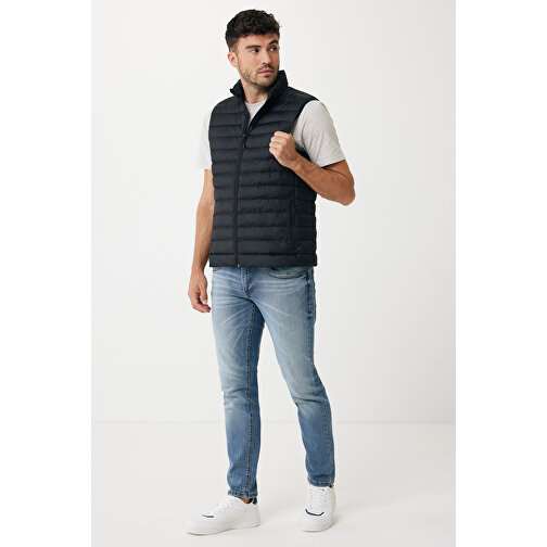 Iqoniq Meru Herren Bodywarmer Aus Recyceltem Polyester , schwarz, 100% recyceltes Polyester, XXXL, 77,00cm x 0,50cm (Länge x Höhe), Bild 3