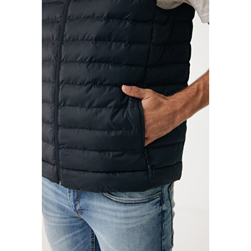 Iqoniq Meru Herren Bodywarmer Aus Recyceltem Polyester , schwarz, 100% recyceltes Polyester, L, 71,00cm x 0,50cm (Länge x Höhe), Bild 8