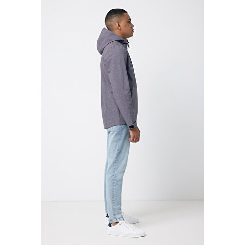 Iqoniq Makalu Herren Softshelljacke Aus Recyceltem Polyester , vulcano heather grey, 91% recyceltes Polyester, 7% recyceltes TPU, 2% Elastan, XXL, 77,00cm x 3,00cm (Länge x Höhe), Bild 6