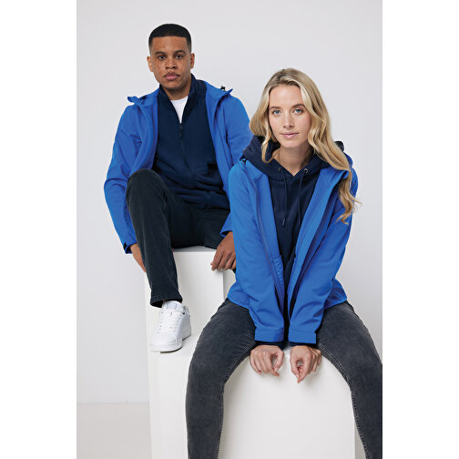 Iqoniq Makalu Herren Softshelljacke Aus Recyceltem Polyester , Königsblau, 91% recyceltes Polyester, 7% recyceltes TPU, 2% Elastan, XXXL, 79,00cm x 3,00cm (Länge x Höhe), Bild 3