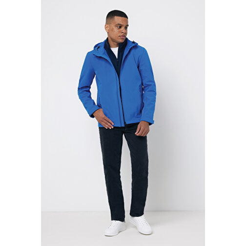 Iqoniq Makalu Herren Softshelljacke Aus Recyceltem Polyester , Königsblau, 91% recyceltes Polyester, 7% recyceltes TPU, 2% Elastan, XL, 75,00cm x 3,00cm (Länge x Höhe), Bild 5