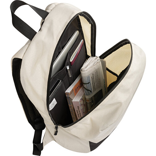 Kazu AWARE™ 15,6' RPET Laptop-Rucksack , off white, PET - recycelt, 28,00cm x 46,80cm (Länge x Höhe), Bild 5