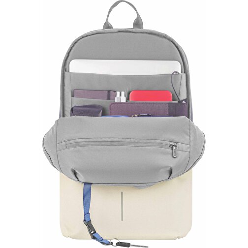 Bobby Soft, Anti-Diebstahl-Rucksack , beige, PET - recycelt, 30,00cm x 45,00cm (Länge x Höhe), Bild 7