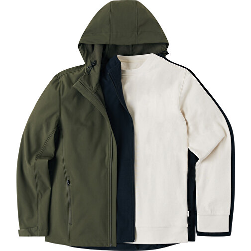 Iqoniq Makalu Herren Softshelljacke Aus Recyceltem Polyester , khaki, 91% recyceltes Polyester, 7% recyceltes TPU, 2% Elastan, XL, 75,00cm x 3,00cm (Länge x Höhe), Bild 9