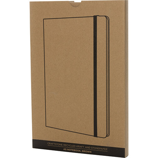 Cuaderno Craftstone A5 de papel reciclado. Papel kraft y piedra, Imagen 8