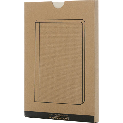 Stylo Bonsucro Zertifiziertes Zuckerrohrpapier Notizbuch A5 , schwarz, Bagasse-Papier, 20,00cm x 1,00cm (Länge x Höhe), Bild 9