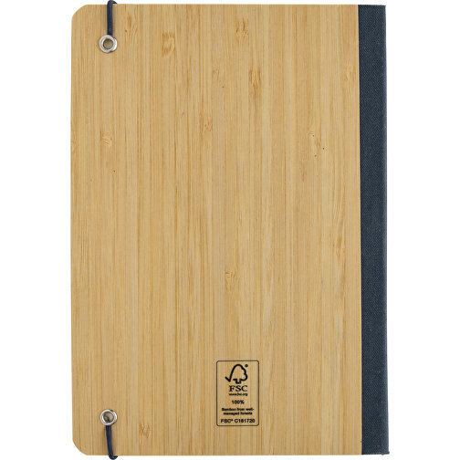 Scribe A5 Notibuch Aus FSC Bambus , blau, Bambus FSC® zertifiziert, 20,00cm x 1,60cm (Länge x Höhe), Bild 5