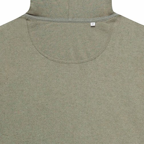 Iqoniq Abisko Zip-Kapuzenpullover Aus Recycelter Baumwolle , heather green, 50% recycelte und 50% biologische Baumwolle, XS, 64,00cm x 1,00cm (Länge x Höhe), Bild 3