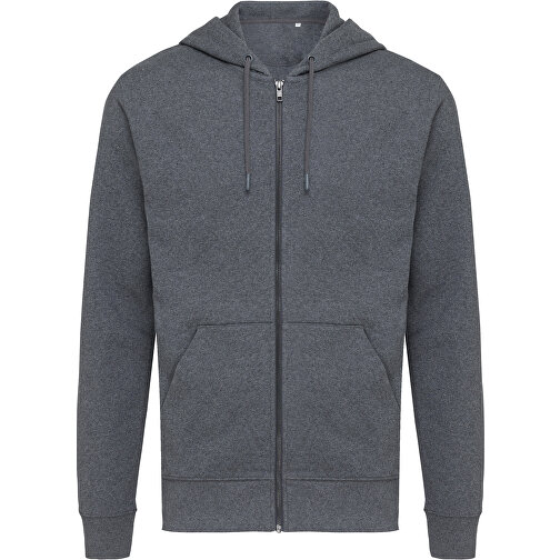 Iqoniq Abisko Zip-Kapuzenpullover Aus Recycelter Baumwolle , ungefärbtes Anthrazit, 50% recycelte und 50% biologische Baumwolle, XXL, 78,00cm x 1,00cm (Länge x Höhe), Bild 1