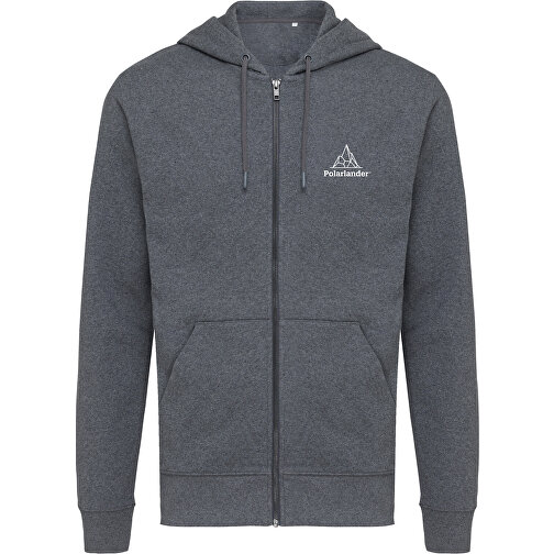 Iqoniq Abisko Zip-Kapuzenpullover Aus Recycelter Baumwolle , ungefärbtes Anthrazit, 50% recycelte und 50% biologische Baumwolle, L, 74,00cm x 1,00cm (Länge x Höhe), Bild 4