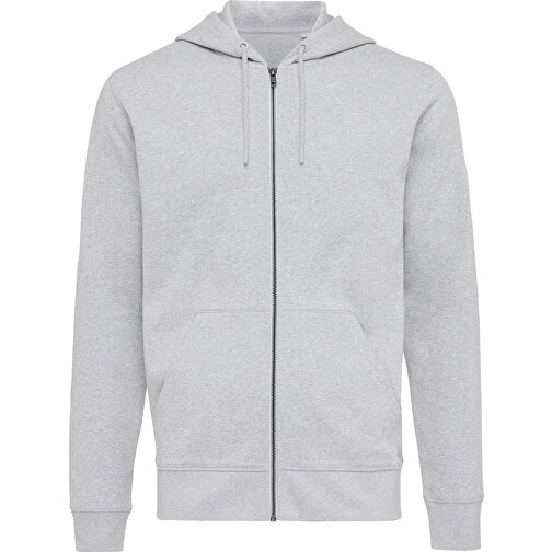 Iqoniq Abisko Zip-Kapuzenpullover Aus Recycelter Baumwolle , heather grey, 50% recycelte und 50% biologische Baumwolle, M, 72,00cm x 1,00cm (Länge x Höhe), Bild 1