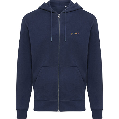 Iqoniq Abisko Zip-Kapuzenpullover Aus Recycelter Baumwolle , navy blau, 50% recycelte und 50% biologische Baumwolle, 5XL, 83,00cm x 1,00cm (Länge x Höhe), Bild 4