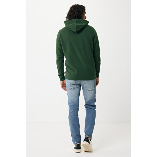 Iqoniq Rila Lightweight Hoodie Aus Recycelter Baumwolle , forest green, 30% recycelte und 70% biologische Baumwolle, S, 68,00cm x 1,00cm (Länge x Höhe), Bild 6