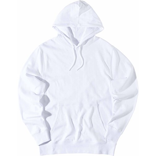 Iqoniq Rila Lightweight Hoodie Aus Recycelter Baumwolle , weiss, 30% recycelte und 70% biologische Baumwolle, XL, 76,00cm x 1,00cm (Länge x Höhe), Bild 3