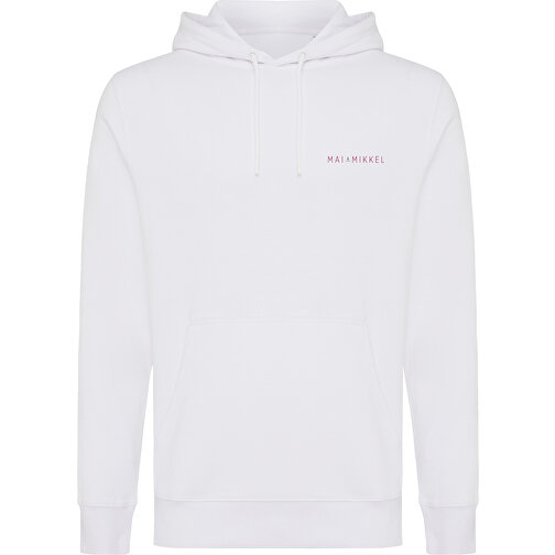 Iqoniq Rila Lightweight Hoodie Aus Recycelter Baumwolle , weiß, 30% recycelte und 70% biologische Baumwolle, M, 72,00cm x 1,00cm (Länge x Höhe), Bild 4