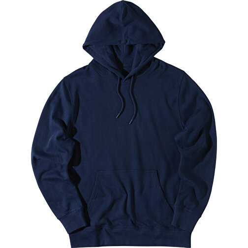 Iqoniq Rila Lightweight Hoodie Aus Recycelter Baumwolle , navy blau, 30% recycelte und 70% biologische Baumwolle, XL, 76,00cm x 1,00cm (Länge x Höhe), Bild 3